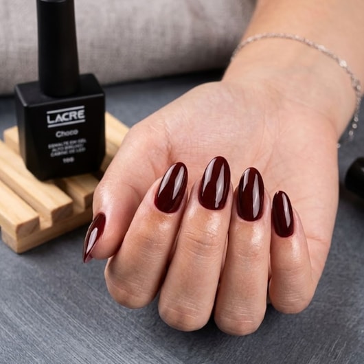 Esmalte em gel Marrom Choco Lacre 10g para unhas