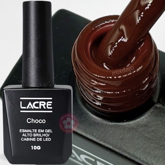 Esmalte em gel Marrom Choco Lacre 10g para unhas