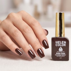 Esmalte em gel Marrom Chocolate 257 Conexão Helen Color Esmalte em gel Marrom Chocolate 257 Conexão Helen Color