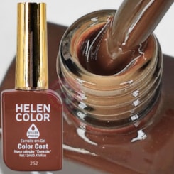 Esmalte em gel Marrom Chocolate ao leite 252 Conexão Helen Color Esmalte em gel Marrom Chocolate ao leite 252 Conexão Helen Color