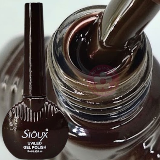 Esmalte em gel Marrom Chocolate escuro Sioux 12ml para unhas