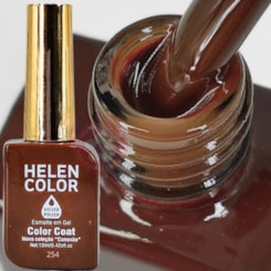 Esmalte em gel Marrom doce de leite Helen Color 12ml Conexão 254