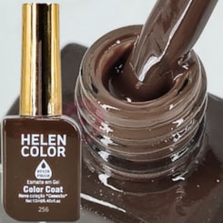 Esmalte em gel Marrom Escuro Helen Color 12ml Conexão 256 Esmalte em gel Marrom Escuro Helen Color 12ml Conexão 256