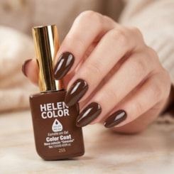 Esmalte em gel Marrom Invernal 255 Conexão Helen Color Esmalte em gel Marrom Invernal 255 Conexão Helen Color