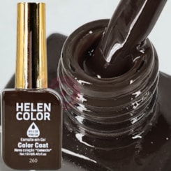 Esmalte em gel marrom quase preto 260 Conexão Helen Color
