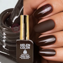 Esmalte em gel marrom quase preto 260 Conexão Helen Color Esmalte em gel marrom quase preto 260 Conexão Helen Color