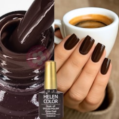 Esmalte em gel marrom quase preto 271 Soak Off Helen Color Esmalte em gel marrom quase preto 271 Soak Off Helen Color