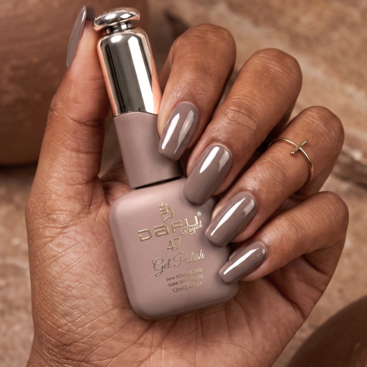 Esmalte em gel Marrom Taupe 47 Dafu 12ml Infinito Glow para unhas