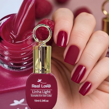 Esmalte em gel Marsala aberto 156 10ml Real Love Chaveirinho