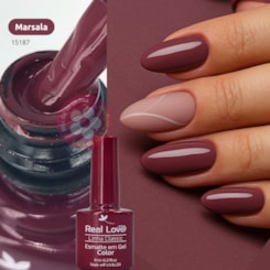 Esmalte em gel Marsala Real Love Linha Classic 8ml 056