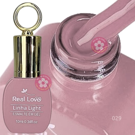 Esmalte em gel Nude 29 10ml Real Love Chaveirinho para unhas