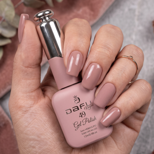 Esmalte em gel Nude 49 Dafu 12ml Infinito Glow para unhas