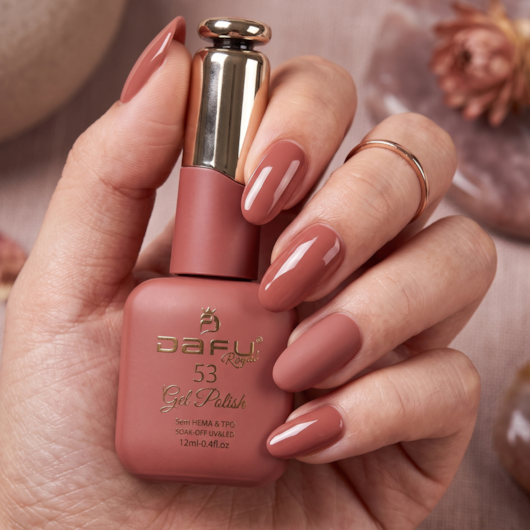 Esmalte em gel Nude 53 Dafu 12ml Infinito Glow para unhas