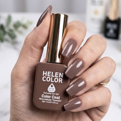 Esmalte em gel Nude elegante Helen Color 12ml Conexão 240