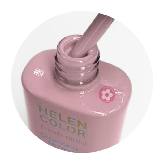 Esmalte em gel Nude perfeiro Diamond 15ml Helen Color para unhas