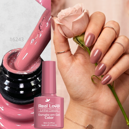 Esmalte em gel Nude Real Love Linha Classic 8ml 017