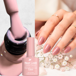Esmalte em gel Nude Rose Real Love Linha Classic 8ml 010