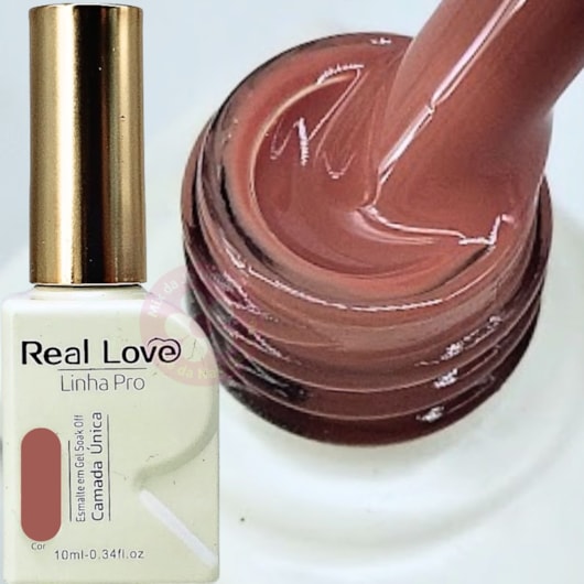 Esmalte em gel Nude Terracota Linha PRO Real Love para unhas