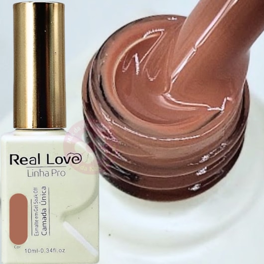 Esmalte em gel Nude Terroso Linha PRO Real Love para unhas