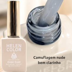 Esmalte em gel Off white Camuflagem nude Conexão 202 Helen Color Esmalte em gel Off white Camuflagem nude Conexão 202 Helen Color