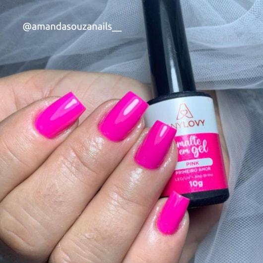 Esmalte em gel Pink Any Love 10 Primeiro Amor para unhas