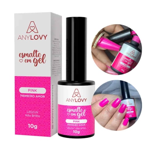 Esmalte em gel Pink Any Love 10 Primeiro Amor para unhas