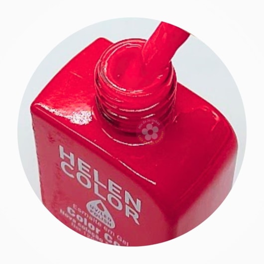 Esmalte em gel Pink Avermelhado Neon Helen Color 12ml Conexão 140 para unhas