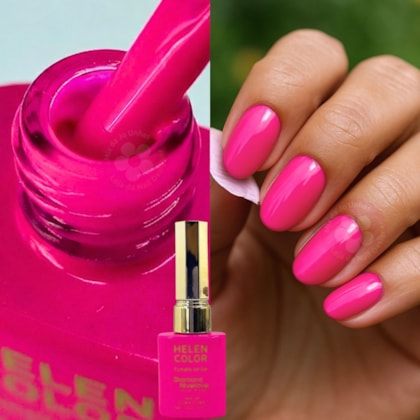 Esmalte em gel Pink forte Diamond 15ml Helen Color