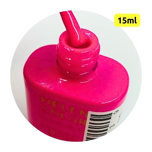 Esmalte em gel Pink Neon 23 Diamond 15ml Helen Color - Imagem principal - d4291ae0-280a-4b41-85ac-a72f88b2f5b7