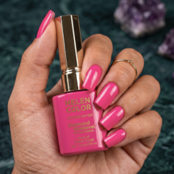 Esmalte em gel Pink Neon Helen Color 15ml Diamond 18