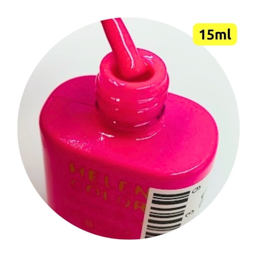 Esmalte em gel Pink Neon Helen Color 15ml Diamond 23 para unhas