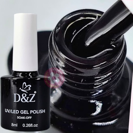 Esmalte Em Gel Preto D&Z 330 para unhas