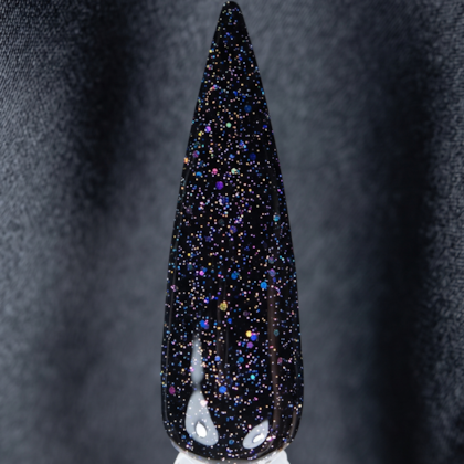 Esmalte em gel Preto Glitter holográfico 15ml Helen Color