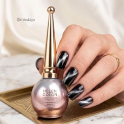 Esmalte em gel preto Magnético Helen Color 15ml 23