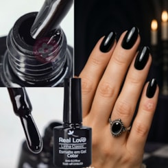 Esmalte em gel Preto Real Love Linha Classic 8ml 051 Esmalte em gel Preto Real Love Linha Classic 8ml 051