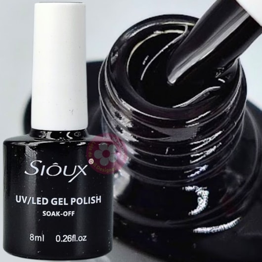 Esmalte em gel Preto Sioux 8ml para unhas