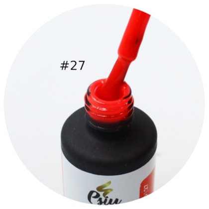 Esmalte Em Gel Psiu 10ml - Cor: 27 Vermelho