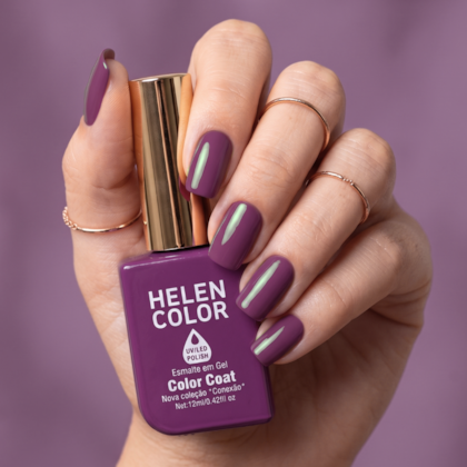 Esmalte em gel Púrpura Berinjela Helen Color 12ml Conexão 166