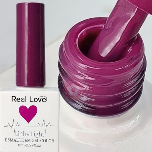 Esmalte em gel Real Love Bubbaloo de Uva 108 8ml para unhas