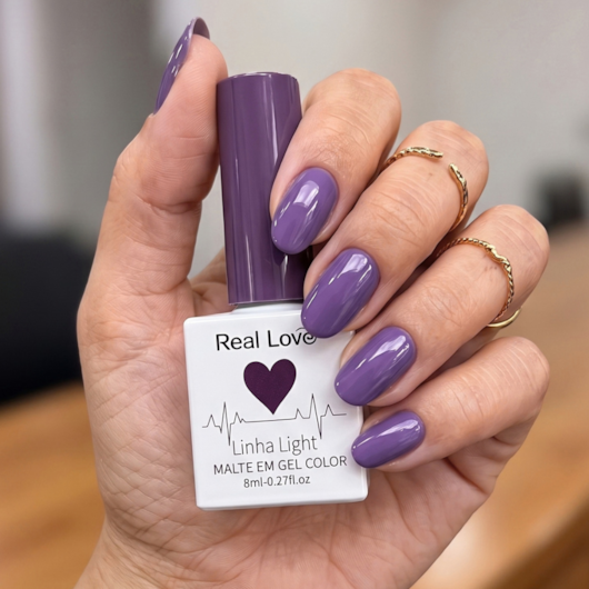 Esmalte em gel Real Love Lavanda 178 8ml para unhas