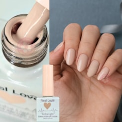 Esmalte em gel Real Love Nude bege neutro 8ml Quadradinho 161