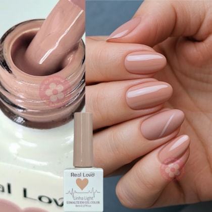 Esmalte em gel Real Love Nude vintage 8ml Quadradinho 115