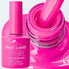 Esmalte em gel Real Love P117 Pink Barbie Linha Light