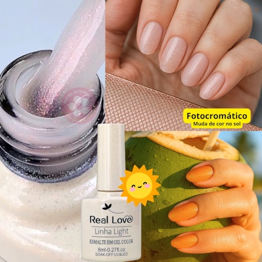Esmalte em gel Real Love P216 Fada Linha Light para unhas