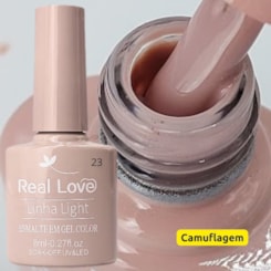 Esmalte em gel Real Love P23 Camuflagem Cover Linha Light Esmalte em gel Real Love P23 Camuflagem Cover Linha Light