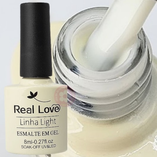 Esmalte em gel Real Love P26 Renda Manteiga Linha Light para unhas