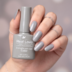 Esmalte em gel Real Love P34 Cinza Linha Light Esmalte em gel Real Love P34 Cinza Linha Light