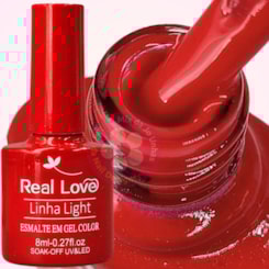 Esmalte em gel Real Love P40 Vermelho vivo linha light 8ml Esmalte em gel Real Love P40 Vermelho vivo linha light 8ml