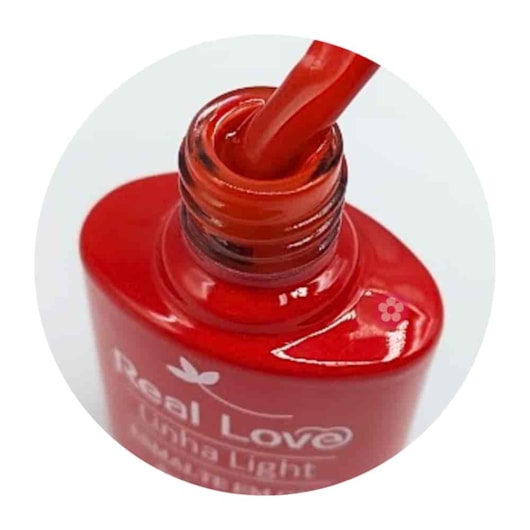 Esmalte em gel Real Love P44 Vermelho terroso Linha Light para unhas