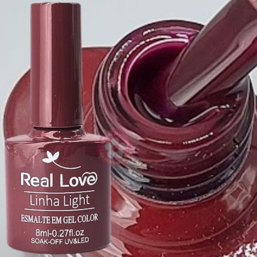 Esmalte em gel Real Love P50 Cereja Linha Light para unhas